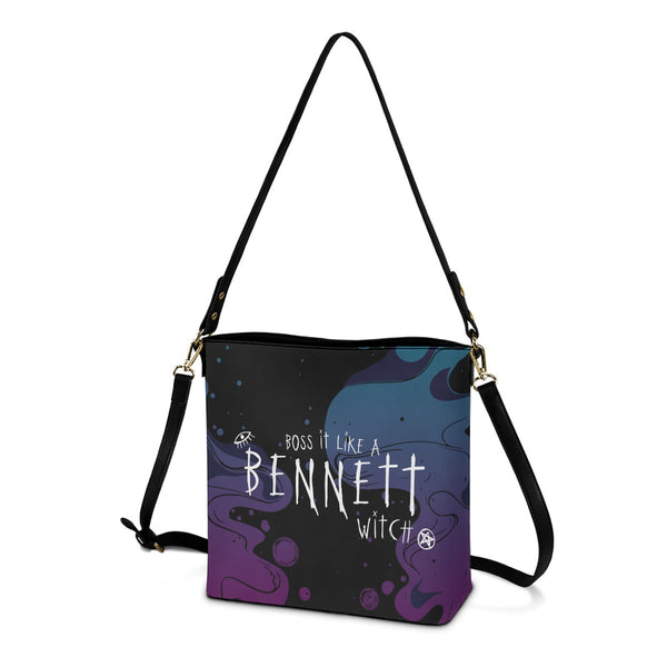 Bonnie - Black Cross Body Bucket Bag  - TVD Inspired - Goblin Wood Exclusive