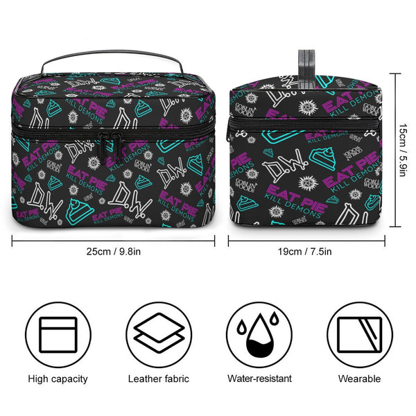 Eat Pie - AOP Toiletry Bag - Supernatural Inspired - Goblin Wood Exclusive