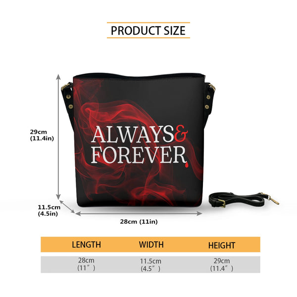 Always & Forever - Black Cross Body Bucket Bag  - TVD Inspired - Goblin Wood Exclusive