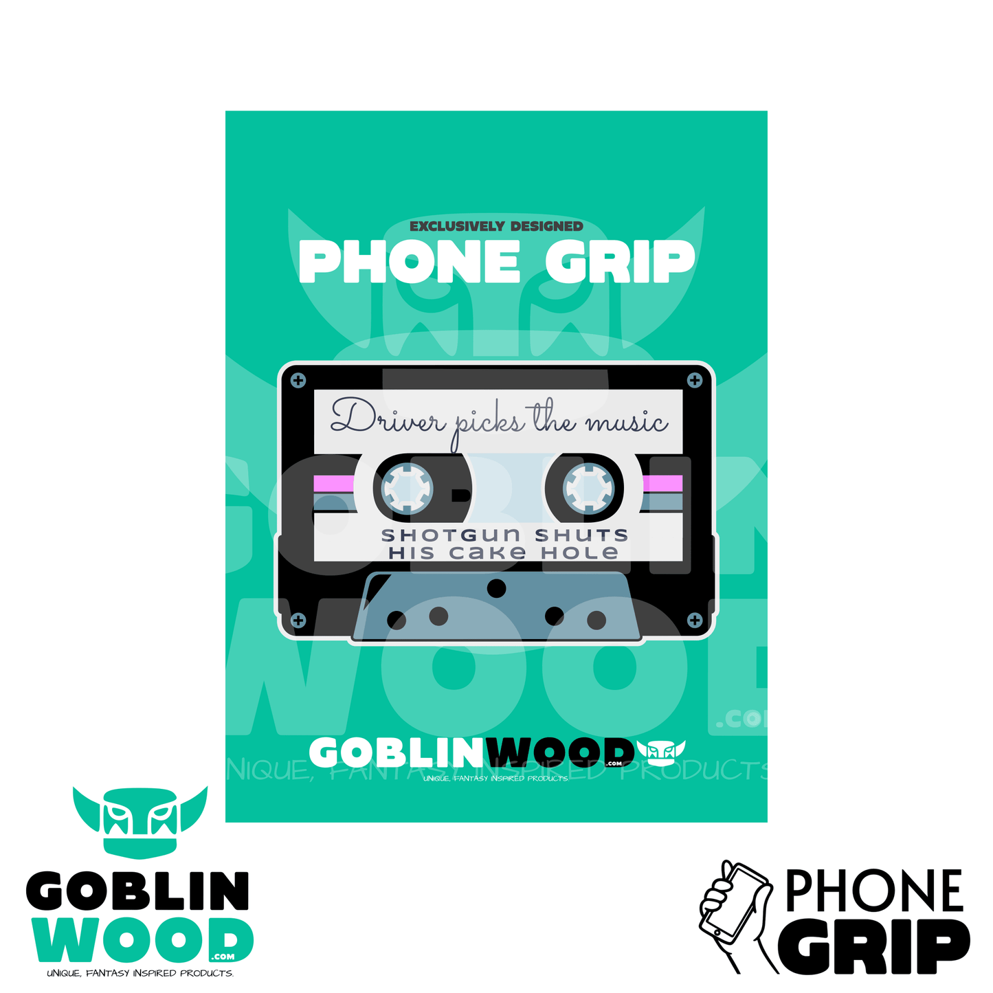 80s Mix Tape - Acrylic Phone/Kindle Grip - Supernatural Inspired - Goblin Wood Exclusive - Goblin Wood