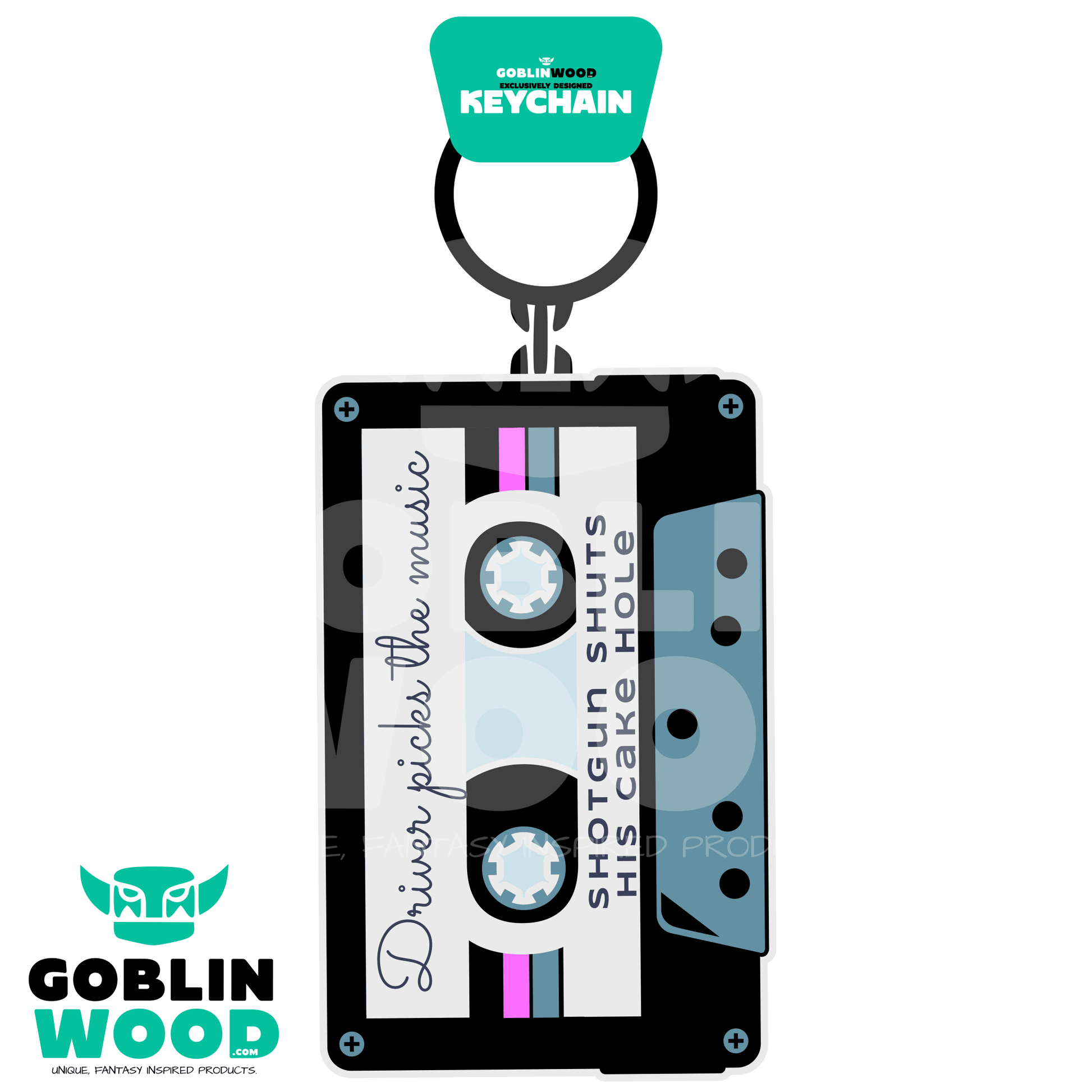 80s Mix Tape (Black) - Acrylic Keychain - Supernatural Inspired - Goblin Wood Exclusive - Goblin Wood