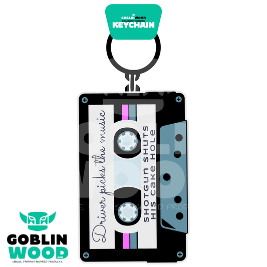 80s Mix Tape (Black) - Acrylic Keychain - Supernatural Inspired - Goblin Wood Exclusive - Goblin Wood
