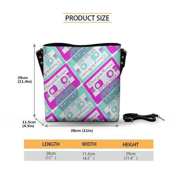 80s Mix Tape - Cross Body Bucket Bag - Supernatural Inspired - Goblin Wood Exclusive - Goblin Wood