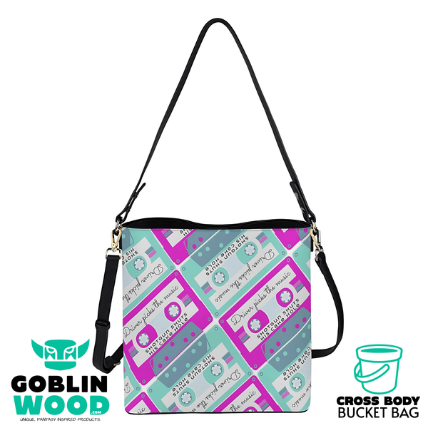 80s Mix Tape - Cross Body Bucket Bag - Supernatural Inspired - Goblin Wood Exclusive - Goblin Wood