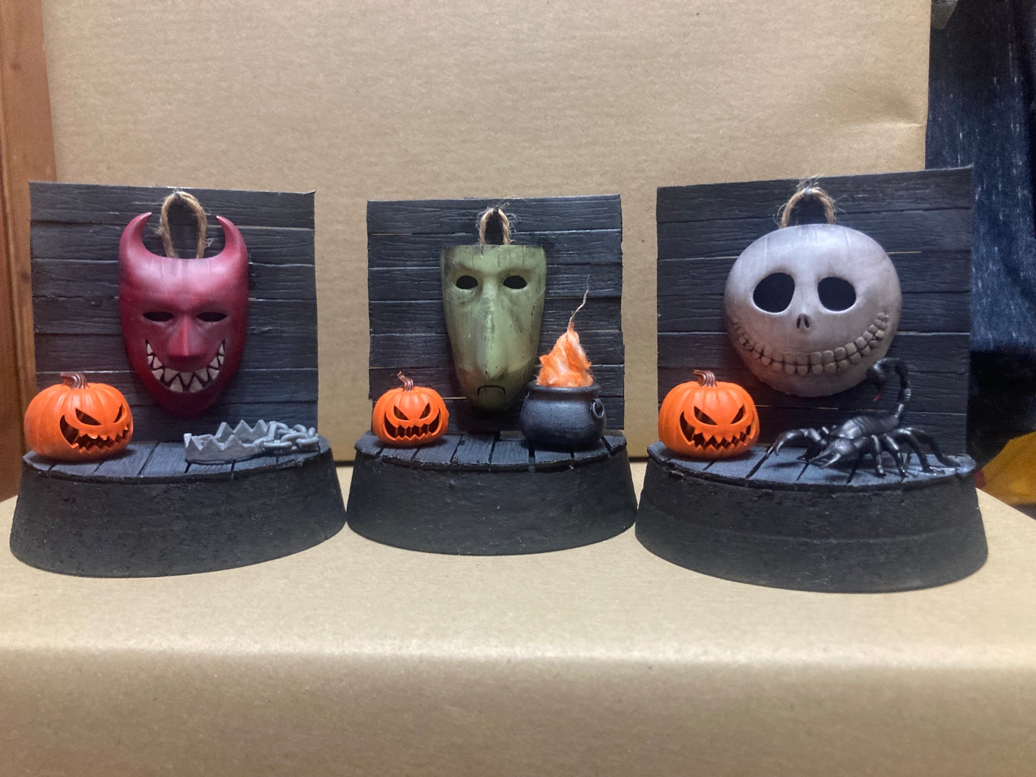 Lock, Shock and Barrel Masks (Set of 3 Cloches) - Nightmare Before Christmas Inspired