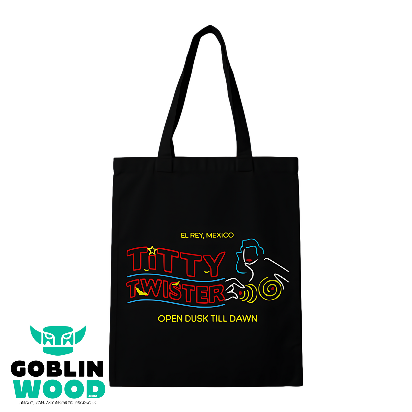 Titty Twister - Black Tote Bag - From Dusk Till Dawn Inspired - Goblin Wood Exclusive