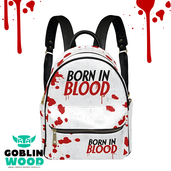 Born In Blood - AOP Print Mini Backpack - Dexter Inspired - Goblin Wood Exclusive