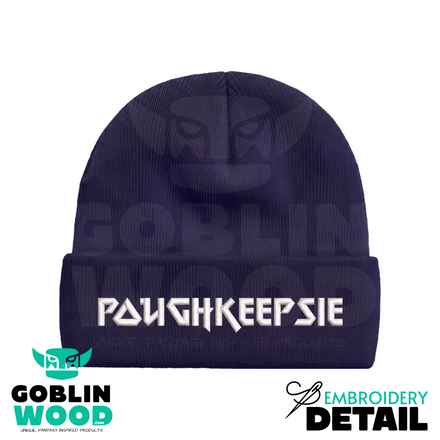 Poughkeepsie - Navy Embroidered Beanie - Goblin Wood Exclusive