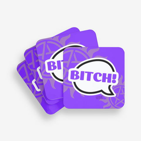 Bitch! Speech Bubble Coaster - Supernatural inspired