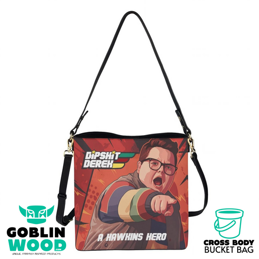 Dipshit Derek - Crossbody Bucket Bag - Stranger Things Inspired - Goblin Wood Exclusive