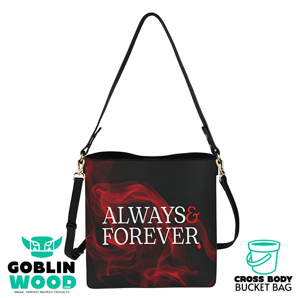 Always & Forever - Black Cross Body Bucket Bag  - TVD Inspired - Goblin Wood Exclusive
