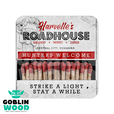 Roadhouse Matches - Drinks Coaster - Goblin Wood Exclusive