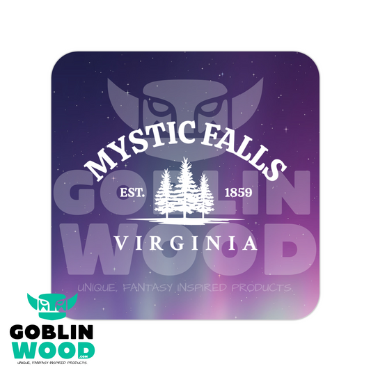 Mystic Falls (Purple) - Drinks Coaster - TVD Inspired - Goblin Wood Exclusive
