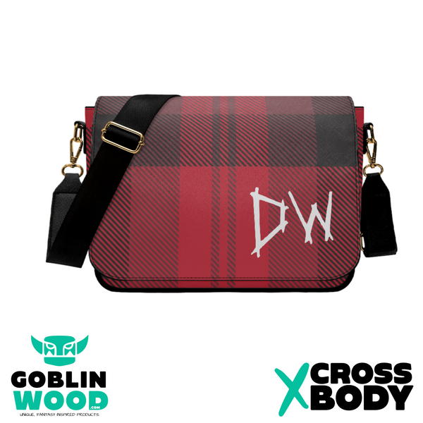 DW Plaid - PU Cross Body Hand Bag - Supernatural Inspired - Goblin Wood Exclusive