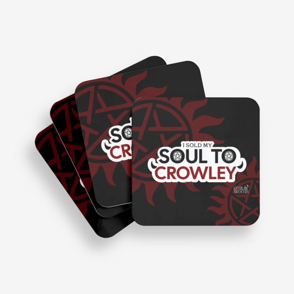 Crowley Coaster - Supernatural inspired