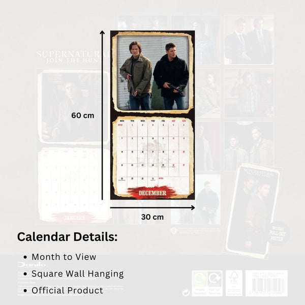 Supernatural 2026 Square Calendar