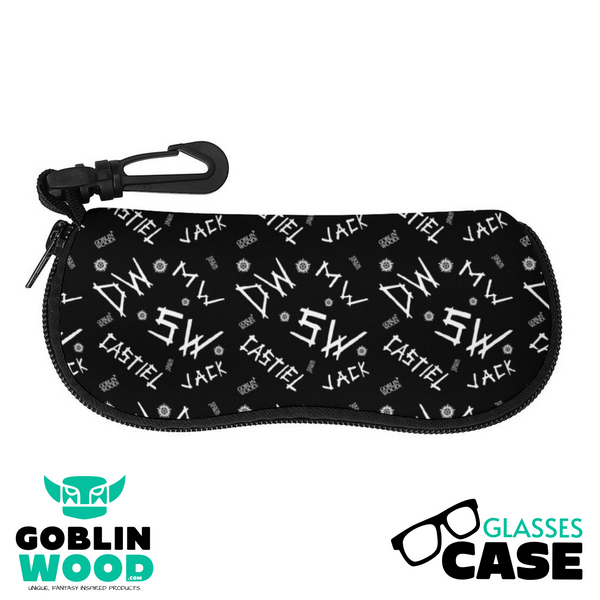 Initials - Black Glasses Case - Supernatural Inspired - Goblin Wood Exclusive
