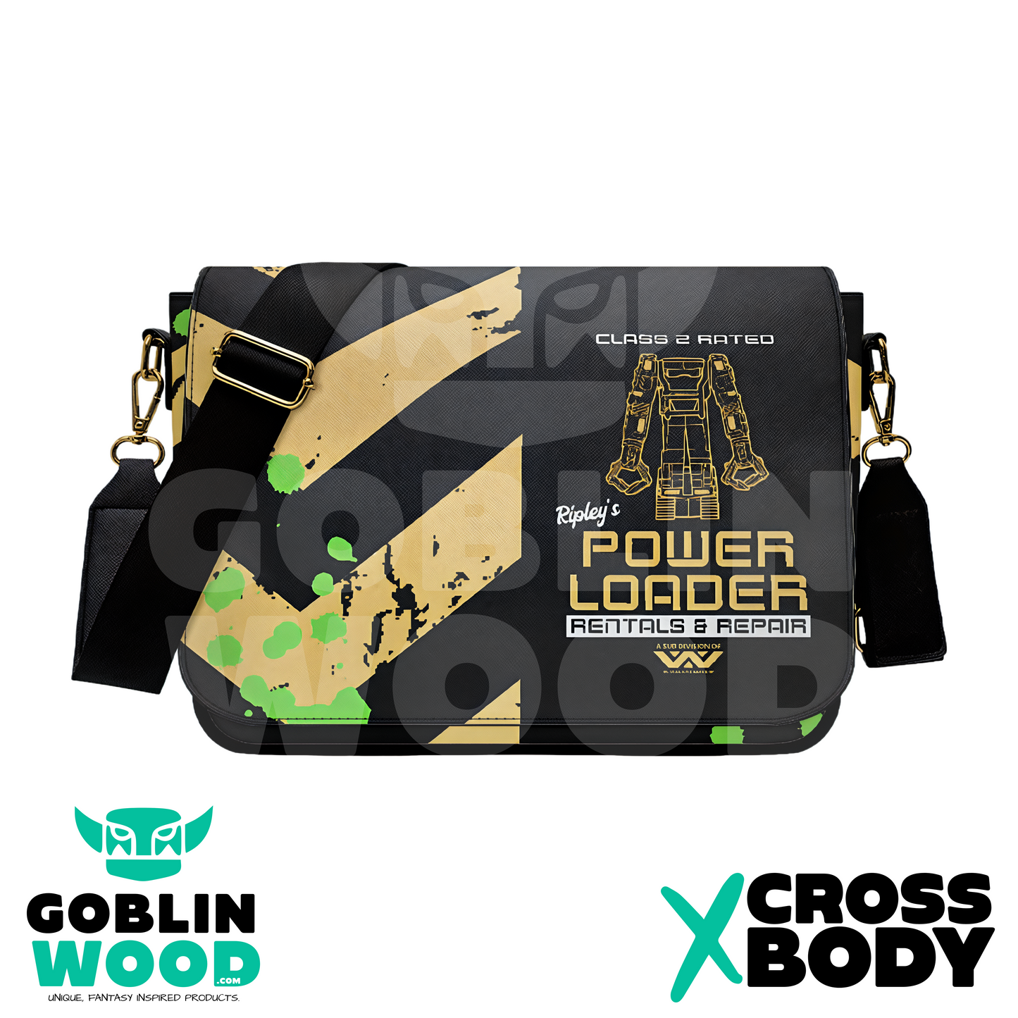 Power Loader - PU Cross Body Hand Bag - Alien Inspired - Goblin Wood Exclusive