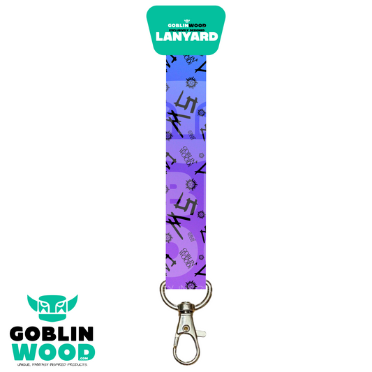 Initials (Rainbow) - AOP Lanyard - Supernatural Inspired - Goblin Wood Exclusive