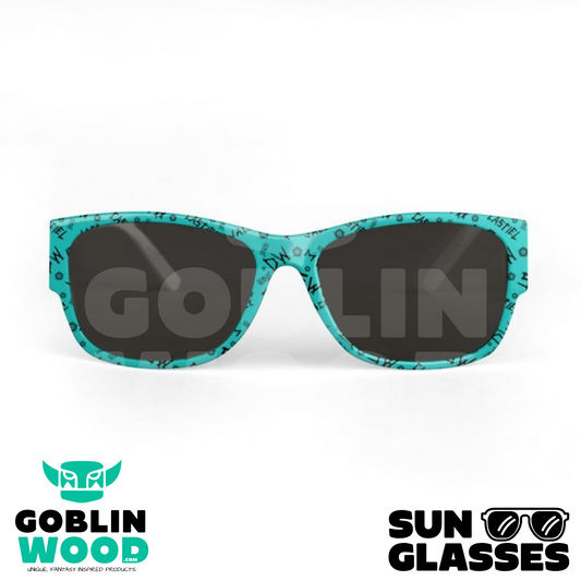 Initials (Teal) - AOP Sunglasses - Goblin Wood Exclusive