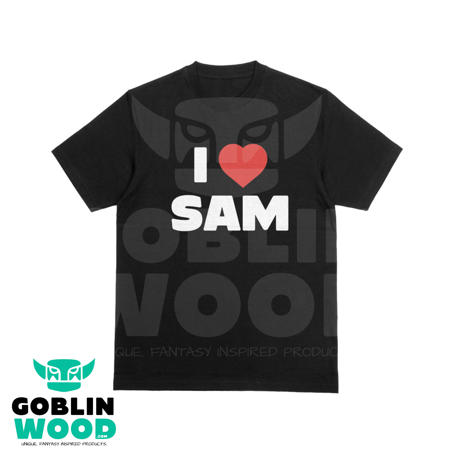 I ❤️ Sam - Premium Black T-shirt - Supernatural Inspired - Goblin Wood Exclusive