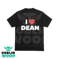 I ❤️ Dean - Premium Black T-shirt - Supernatural Inspired - Goblin Wood Exclusive