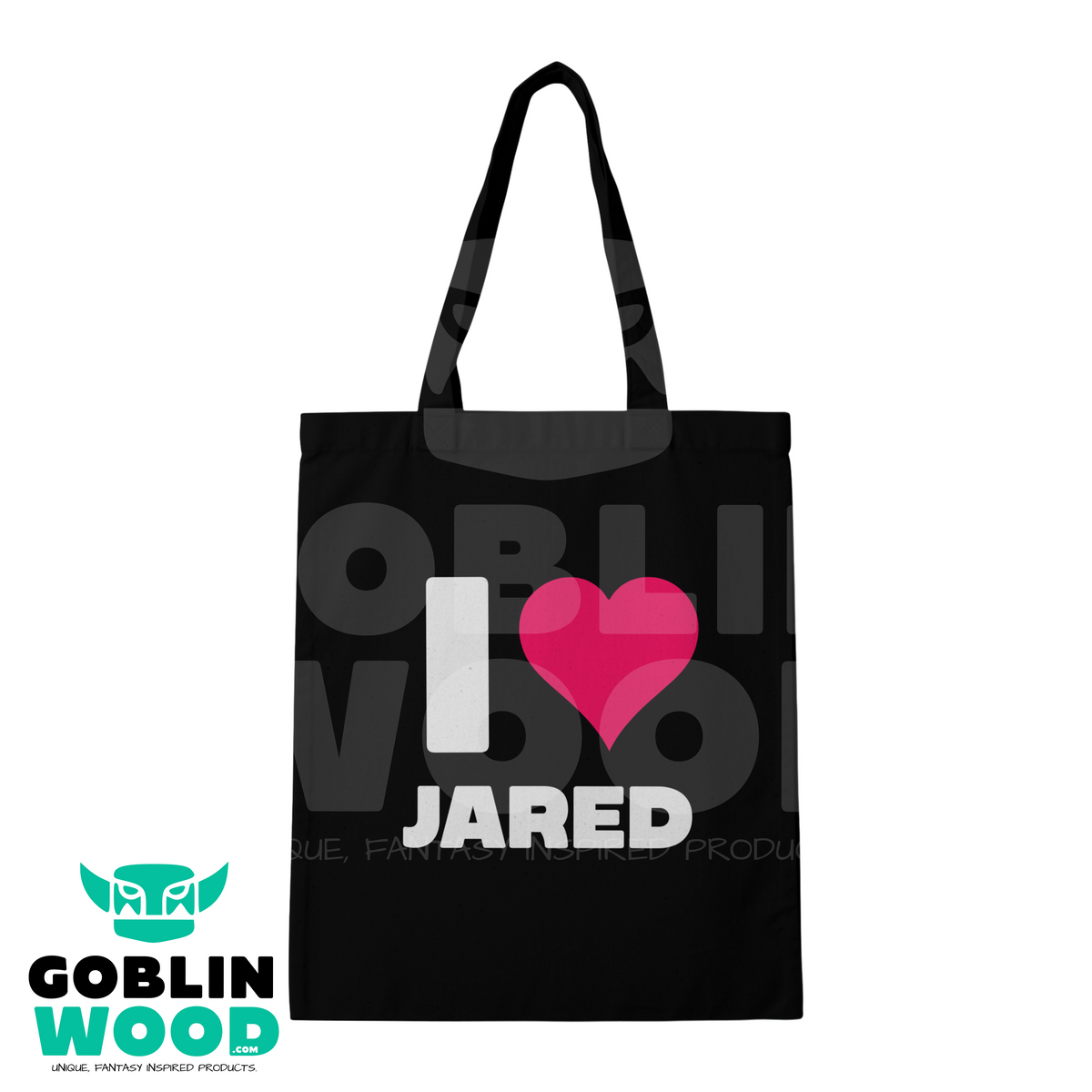 I ❤️ Jared - Black Tote Bag - Goblin Wood Exclusive