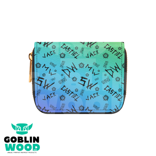 Initials (Rainbow) - Bifold Zipper Purse - Supernatural Inspired - Goblin Wood Exclusive