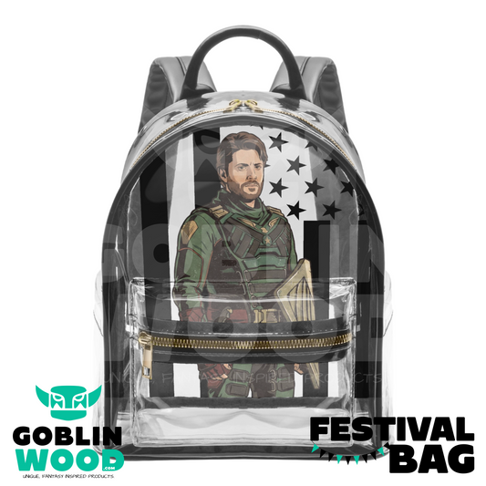 Soldier Boy - Transparent Festival Backpack - The Boys Inspired - Goblin Wood Exclusive