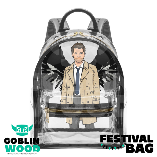 Castiel - Transparent Festival Backpack - Supernatural Inspired - Goblin Wood Exclusive