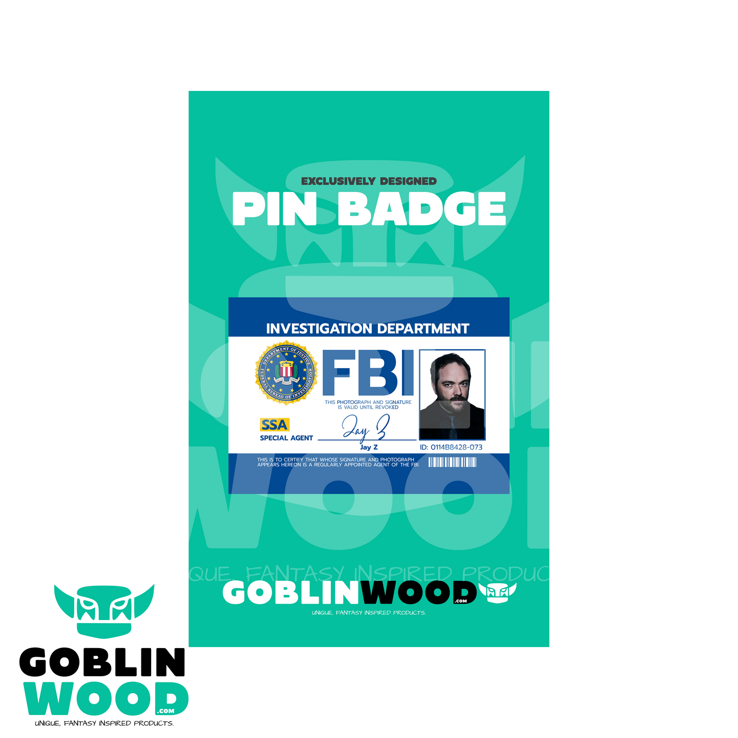 Jay Z - Acrylic Pin Badge - Supernatural Inspired -Goblin Wood Exclusive