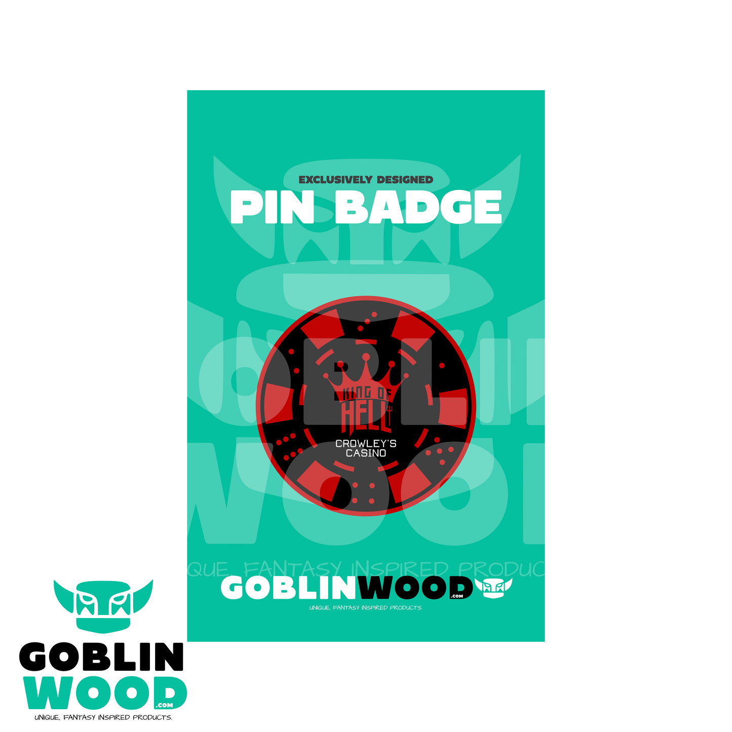Casino - Acrylic Pin Badge - Supernatural Inspired -Goblin Wood Exclusive
