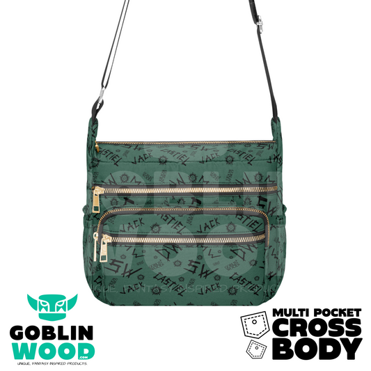 Initials (Bottle Green) - Multi Pocket Crossbody - Goblin Wood Exclusive