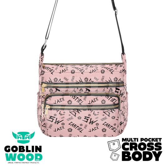 Initials (Dusty Rose) - Multi Pocket Crossbody - Goblin Wood Exclusive