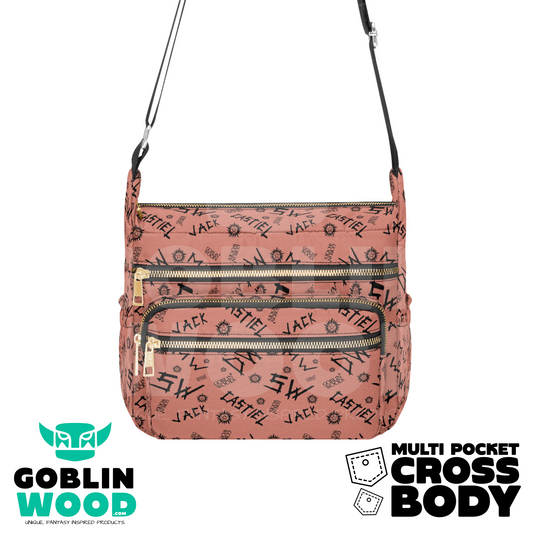Initials (Coral) - Multi Pocket Crossbody - Goblin Wood Exclusive
