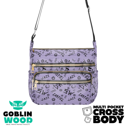 Initials (Dusty Lavender) - Multi Pocket Crossbody - Goblin Wood Exclusive