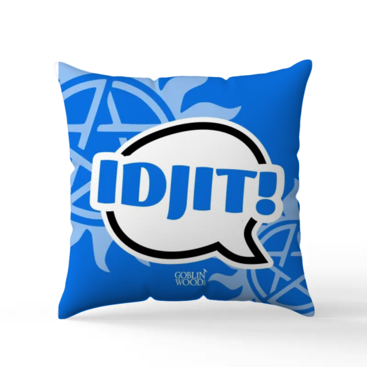 Idjit! Speech Bubble Scatter Cushion - Supernatural Inspired - Goblin Wood Exclusive