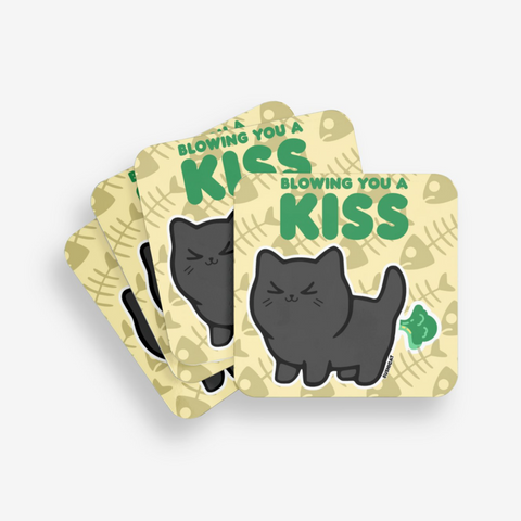 Kiss Coaster - Sushi Cat Studios