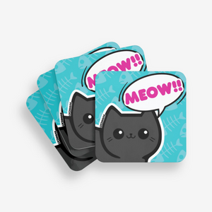 Meow!! Coaster - Sushi Cat Studios