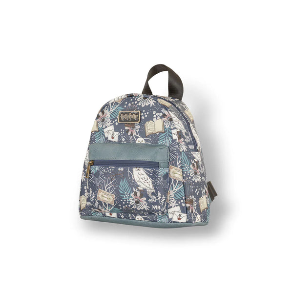 Mid Blue Hedwig Floral Mini Backpack