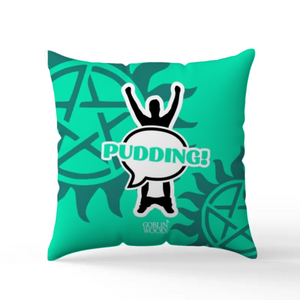 Pudding! Speech Bubble Scatter Cushion - Supernatural Inspired - Goblin Wood Exclusive