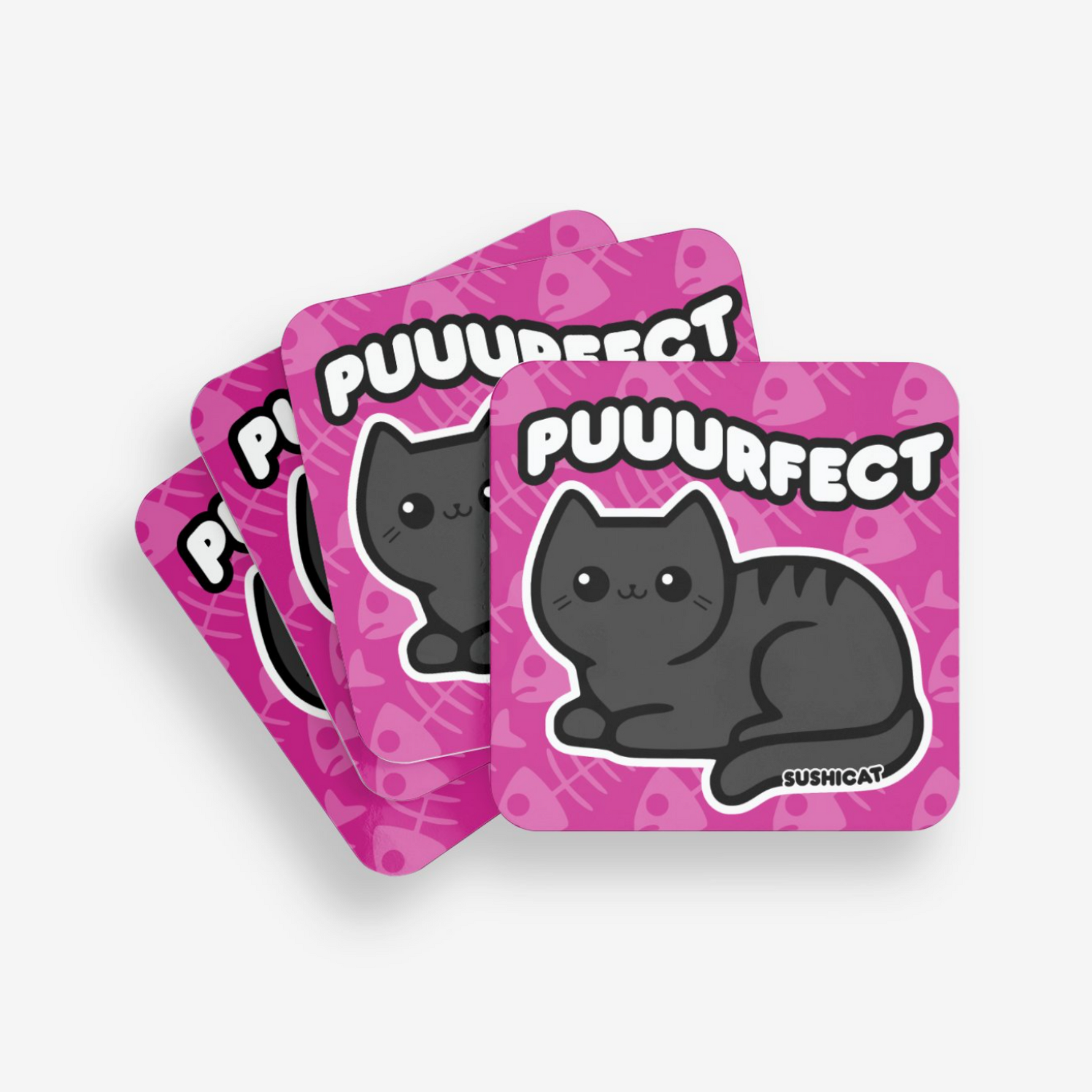Puuurfect Coaster - Sushi Cat Studios