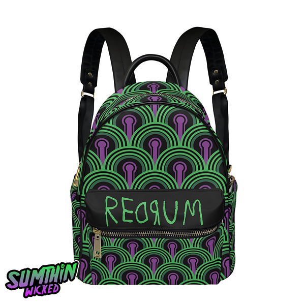 Here's Johnny! - AOP PU Mini backpack (Green) - The Shining Inspired - Sumthin Wicked Exclusive