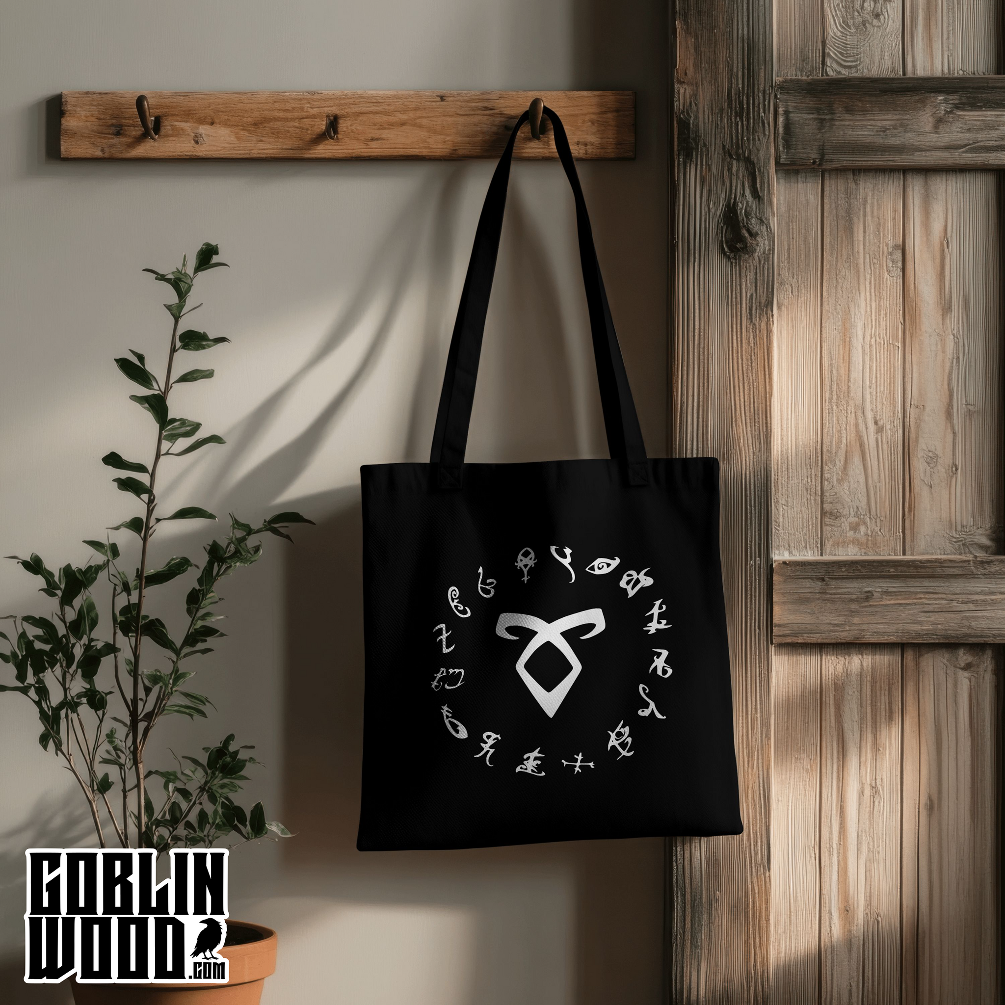 Rune - Black Tote Bag - Shadowhunters Inspired - Goblin Wood Exclusive