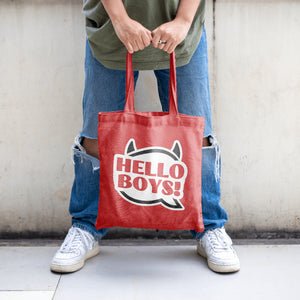 Hello Boys! Speech Bubble Tote Bag - Supernatural Inspired - Goblin Wood Exclusive