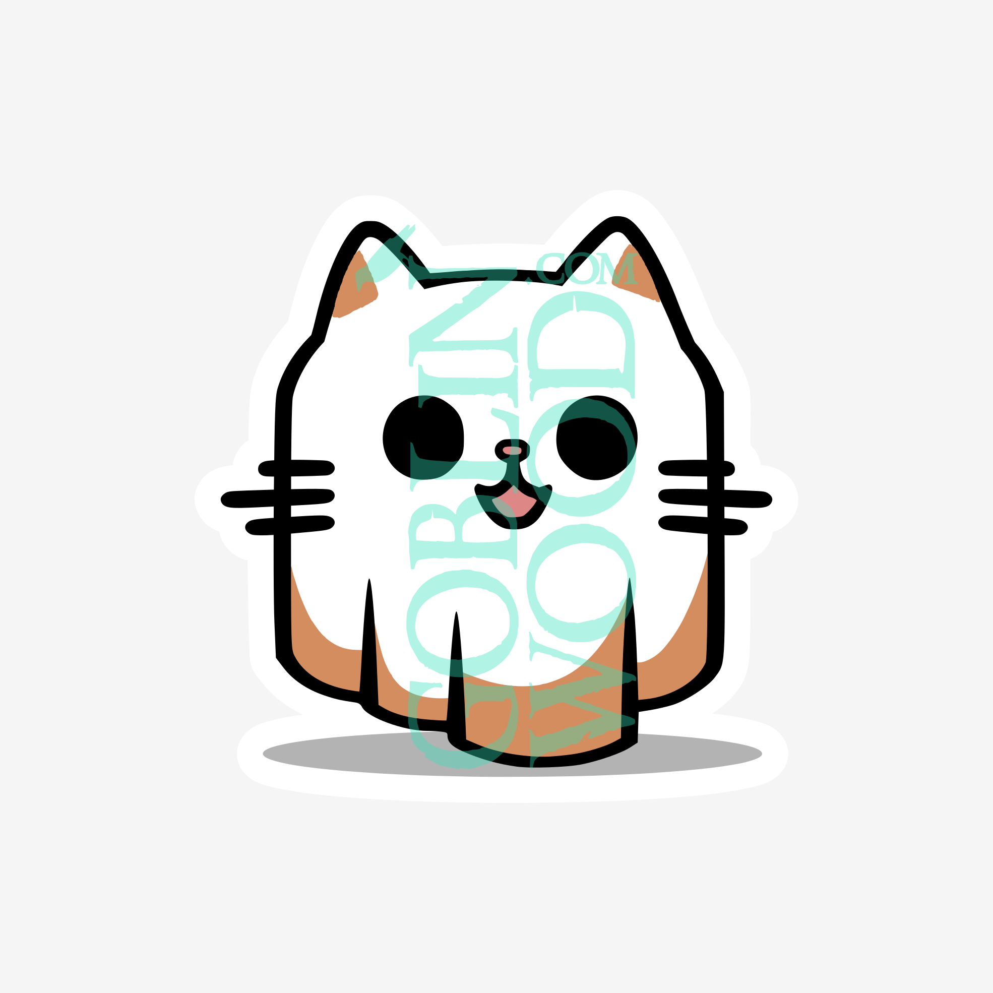 Sushi the Ghost Cat Vinyl Sticker - The Ghosts of Boo Hall