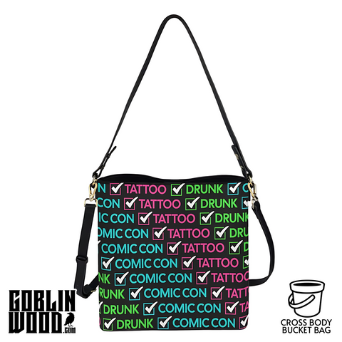 Charlie AOP - Cross Body Bucket Bag  - Supernatural Inspired - Goblin Wood Exclusive