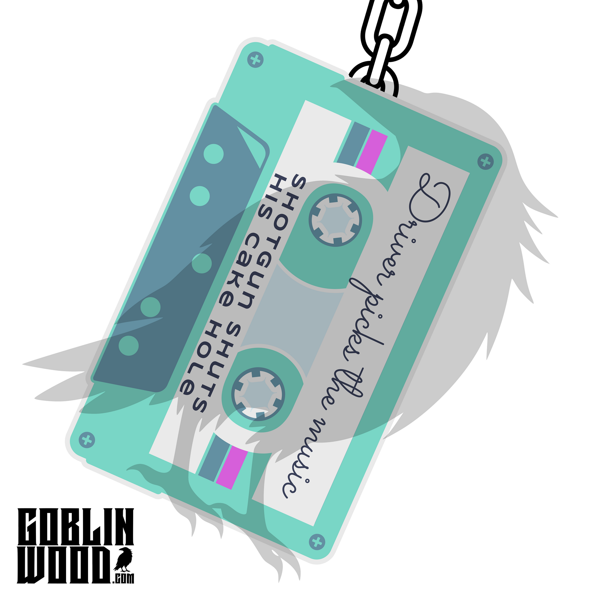 80s Mix Tape (Teal) - Acrylic Keychain - Supernatural Inspired - Goblin Wood Exclusive