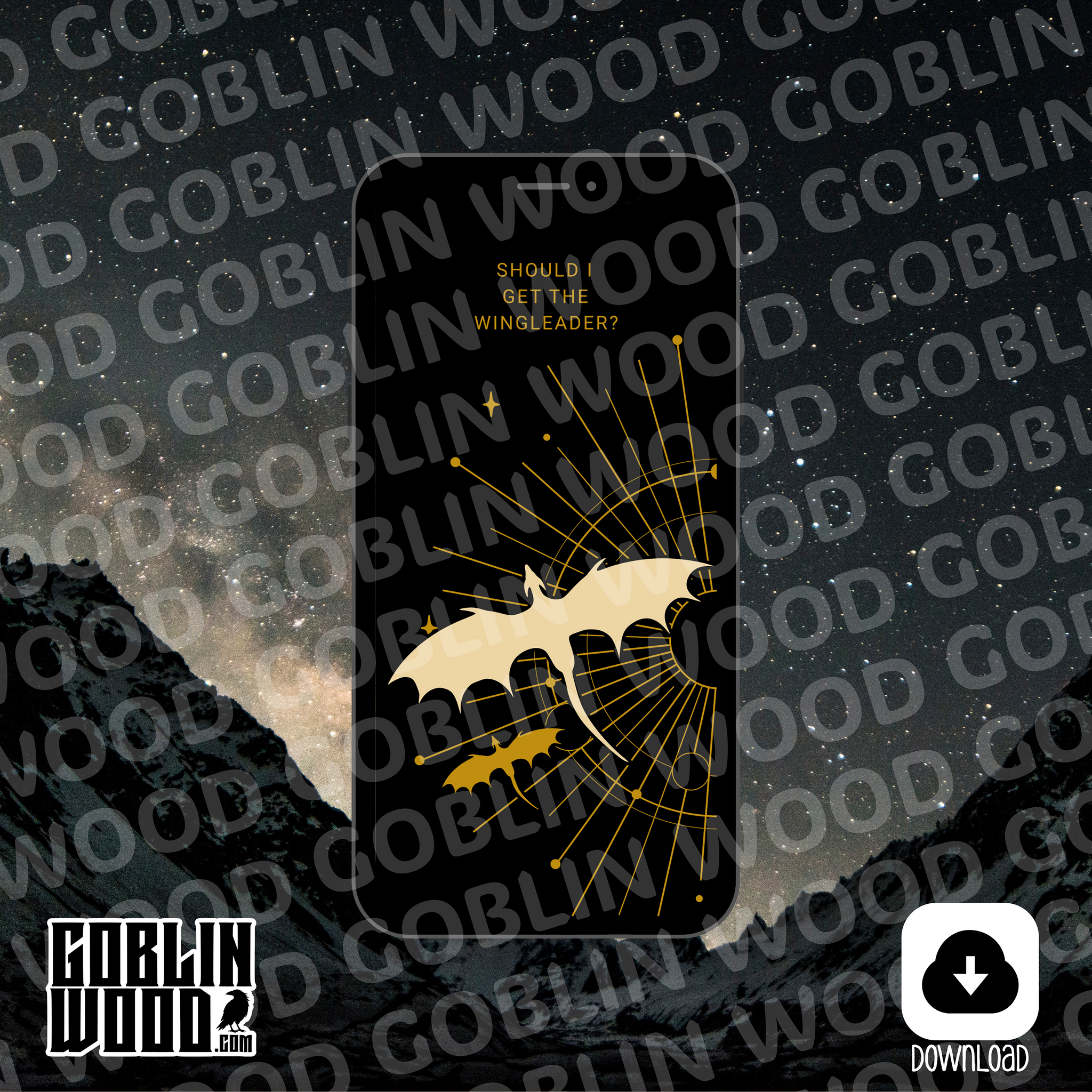 Wingleader Phone Background - Fourth Wing Inspired - Goblin Wood Exclusive