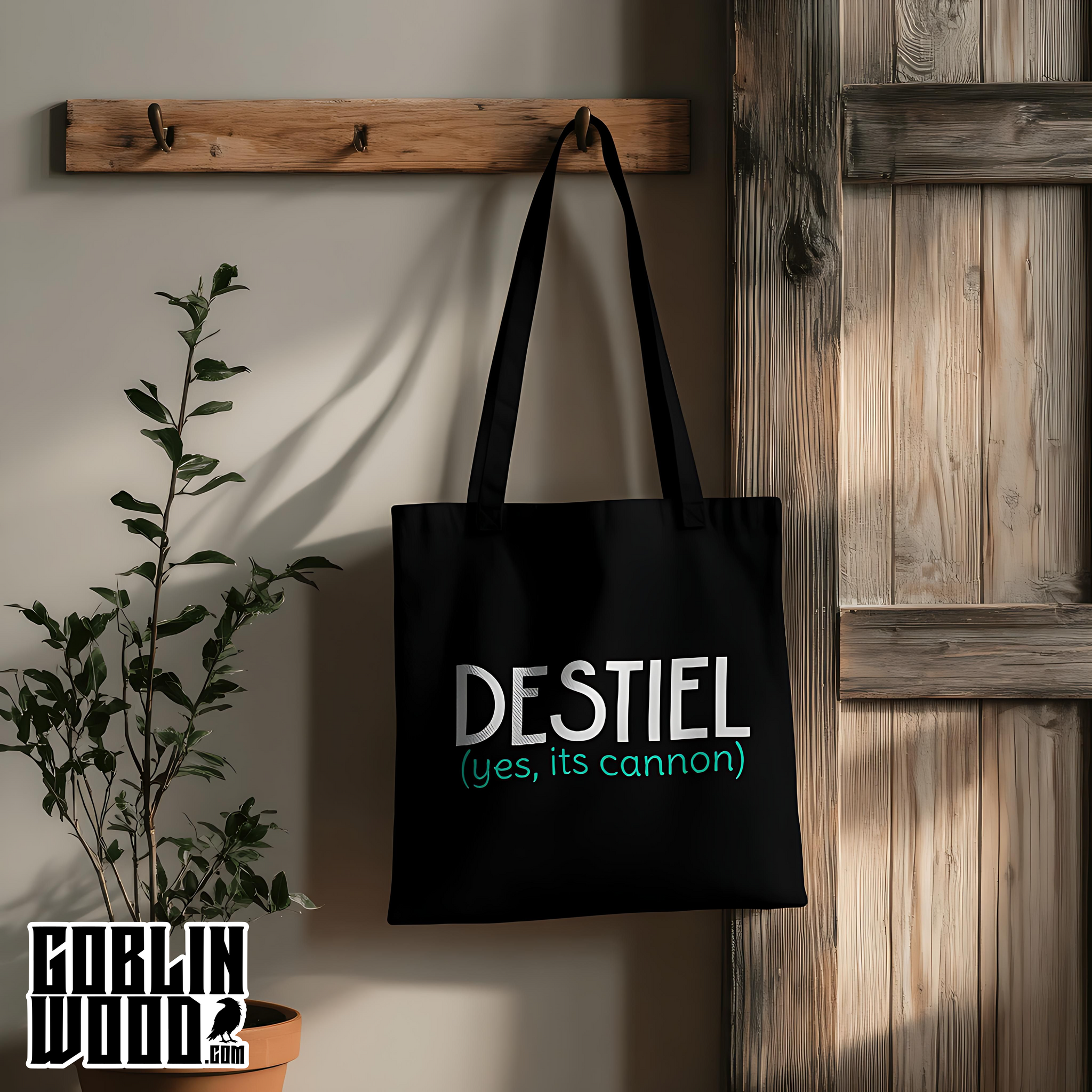 Destiel - Black Tote Bag - Supernatural Inspired - Goblin Wood Exclusive